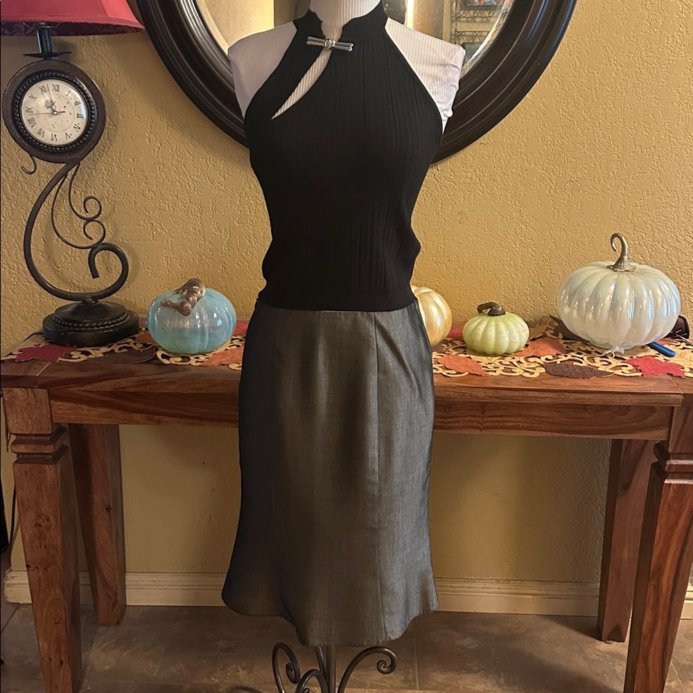Tahari Grey Skirt